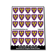 Custom Sticker - Shamrock (3) Triangular Shields (Purple)