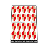 Custom Sticker - Red &amp; Tan Ovoid Shields