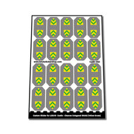 Custom Sticker - Chevron Octagonal Shield (Yellow-Green)