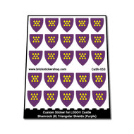 Custom Sticker - Shamrock (8) Triangular Shields (Purple)