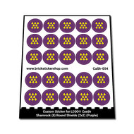 Custom Sticker - Shamrock (8) Round Shields (2x2) (Purple)