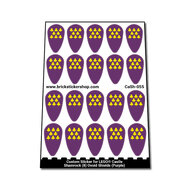 Custom Sticker - Shamrock (8) Ovoid Shields (Purple)