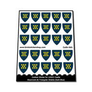 Custom Sticker - Shamrock (8) Triangular Shields (Dark Blue)