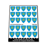 Custom Sticker - Shamrock (8) Triangular Shields (Blue)