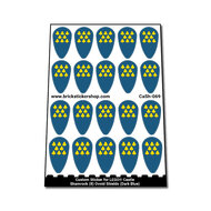 Custom Sticker - Shamrock (8) Ovoid Shields (Dark Blue)