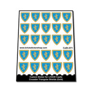 Custom Sticker - Crusader Triangular Shields (Gold)