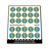 Custom Sticker - Crusader Round Shields (2x2) (Gold)