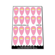 Custom Sticker - Classic Crown Ovoid Shields (Pink - Light Grey)