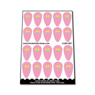 Custom Sticker - Classic Crown Ovoid Shields (Pink - Dark Grey)