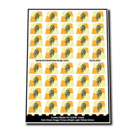 Custom Sticker - Dark Green Dragon Torsos (Bright Light Yellow-Ochre)