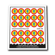 Custom Sticker - Crusader Round Shields (2x2) (Yellow)