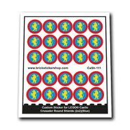 Custom Sticker - Crusader Round Shields (2x2) (Blue)