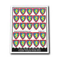 Custom Sticker - Crusader Triangular Shields (Blue)