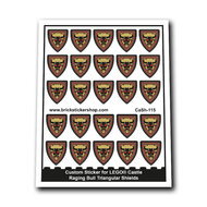 Custom Sticker - Raging Bull Triangular Shields