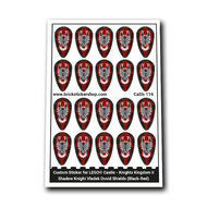 Custom Sticker - Knights Kingdom II - Shadow Knight Vladek Ovoid Shields (Black-Red)