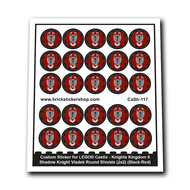 Custom Sticker - Knights Kingdom II - Shadow Knight Vladek Round Shields (2x2) (Black-Red)