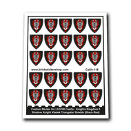 Custom Sticker - Knights Kingdom II - Shadow Knight Vladek Triangular Shields (Black-Red)