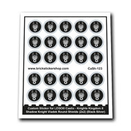 Custom Sticker - Knights Kingdom II - Shadow Knight Vladek Round Shields (2x2) (Black-Silver)