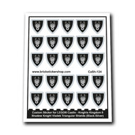 Custom Sticker - Knights Kingdom II - Shadow Knight Vladek Triangular Shields (Black-Silver)