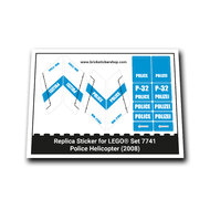 Replacement Sticker for Set 7741 - Police Helicopter