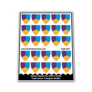 Custom Sticker - Triple Color Triangular Shields