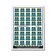 Custom Sticker - Dragon Knights Dragon Face on Shield Pattern Torsos (Blue)