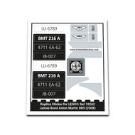 Replica Sticker voor Set 10262 - James Bond Aston Martin DB5