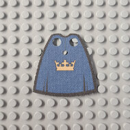 Custom Cloth - Standard Cape with Crown on Dark Blue Pattern