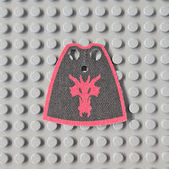 Custom Cloth - Standard Cape with Red Dragon Head on Black Pattern