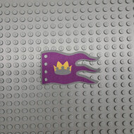 Custom Cloth - Flag 8 x 5 Wave with Yellow Castle Crown on Purple