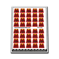 Custom Sticker - Pirates III - Pirate Torsos Black Red Stripes