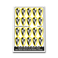 Custom Sticker - New Black Falcon Ovoid Shields (Yellow)