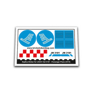 Replica Sticker voor Set 3181 - Passenger Plane