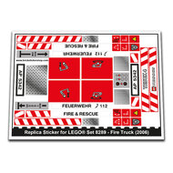 Replica Sticker voor Set 8289 - Fire Truck