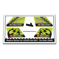 Replica Sticker voor Set 8291 - Dirt Bike