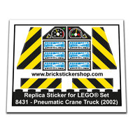 Replica Sticker voor Set 8431 - Pneumatic Crane Truck