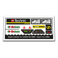 Replica Sticker voor Set 8880 - Super Car