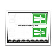 Replacement Sticker for Set 6653 - Highway Emergency Van