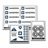 Replica Sticker voor Set 10219 - Maersk Container Train (Dark Blue Version)