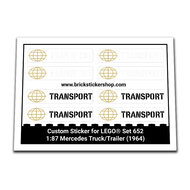 Replacement Sticker for Set 652 - 1:87 Mercedes Truck &amp; Trailer