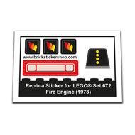 Replacement Sticker for Set 672 - Fire Engine