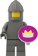 Custom Sticker - Classic Crown Round Shields (2x2) (Purple - Light Grey)