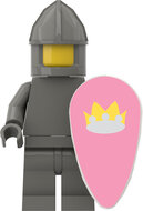 Custom Sticker - Classic Crown Ovoid Shields (Pink - Light Grey)