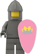 Custom Sticker - Classic Crown Ovoid Shields (Pink - Dark Grey)