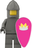 Custom Sticker - Classic Crown Ovoid Shields (Dark Pink - Light Grey)