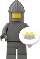 Custom Sticker - Classic Crown Round Shields (2x2) (Dark Grey)