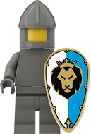 Custom Sticker - Gold Lion Ovoid Shields (White-Blue)