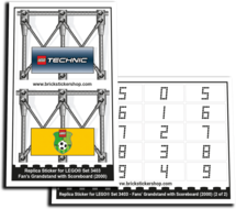 Replica Sticker voor Set 3403 - Fans&#039; Grandstand with Scoreboard