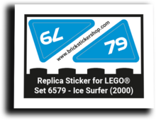 Replica Sticker voor Set 6579 - Ice Surfer