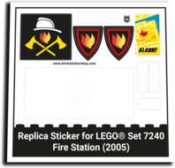 Replica Sticker voor Set 7240 -  Fire Station